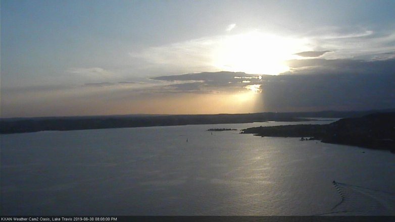 Lake Travis webcam, June 30, 2019 7:10 PM CT
