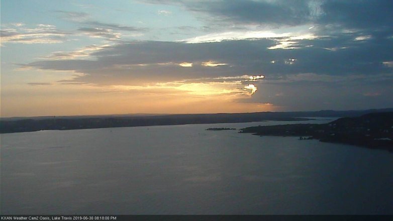 Lake Travis webcam, June 30, 2019 7:20 PM CT