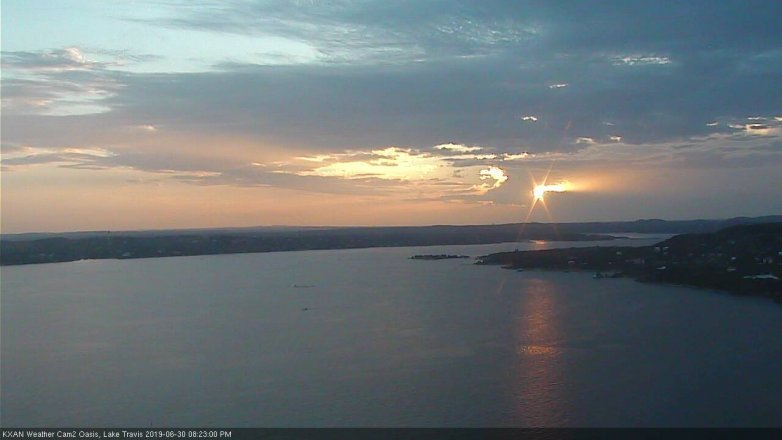 Lake Travis webcam, June 30, 2019 7:25 PM CT