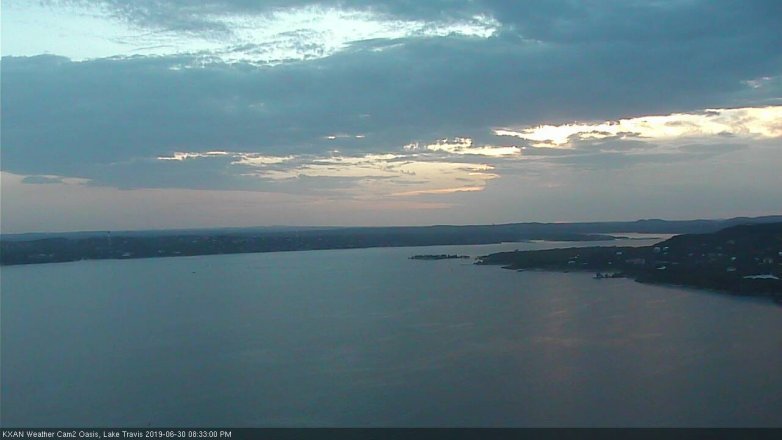 Lake Travis webcam, June 30, 2019 7:35 PM CT