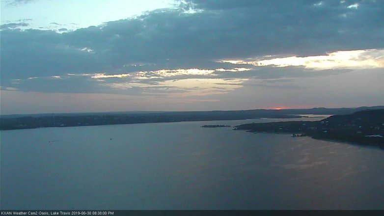 Lake Travis webcam, June 30, 2019 7:40 PM CT
