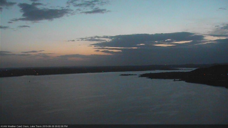 Lake Travis webcam, June 30, 2019 8:05 PM CT