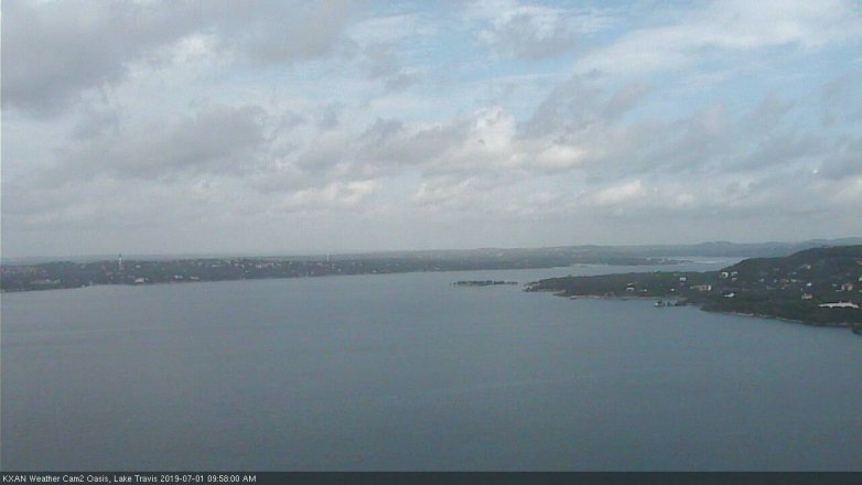 Lake Travis webcam, July 1, 2019 9:00 AM CT