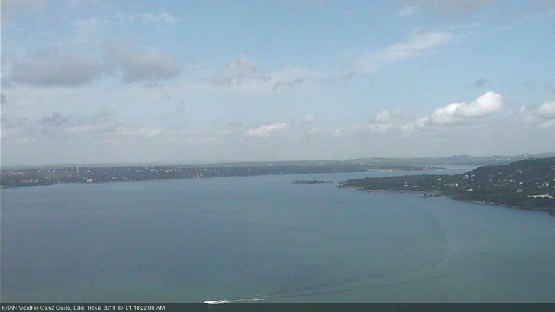 Lake Travis webcam, July 1, 2019 9:25 AM CT