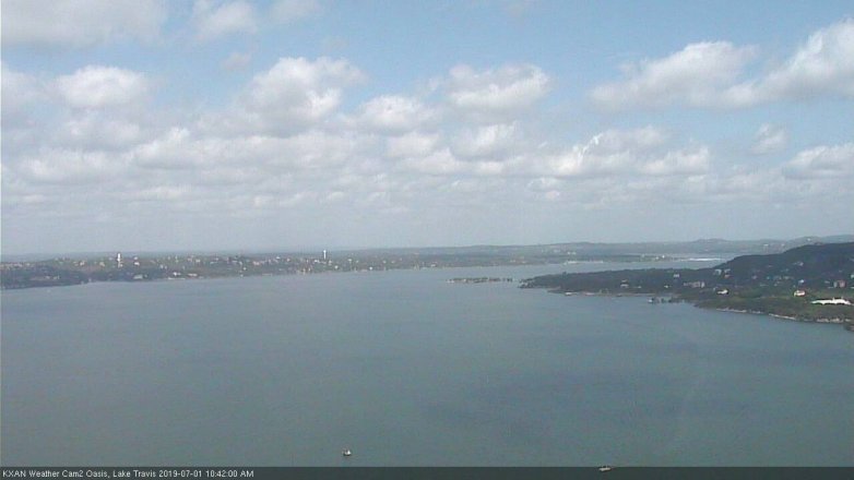 Lake Travis webcam, July 1, 2019 9:45 AM CT