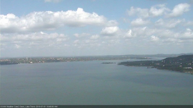 Lake Travis webcam, July 1, 2019 9:50 AM CT