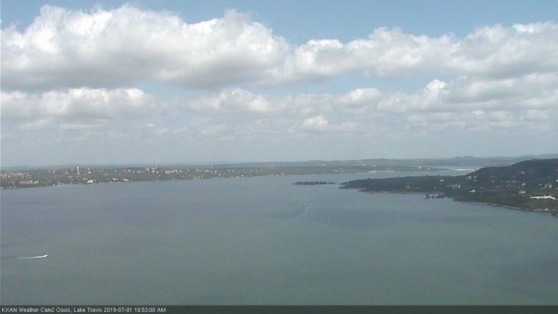 Lake Travis webcam, July 1, 2019 9:55 AM CT