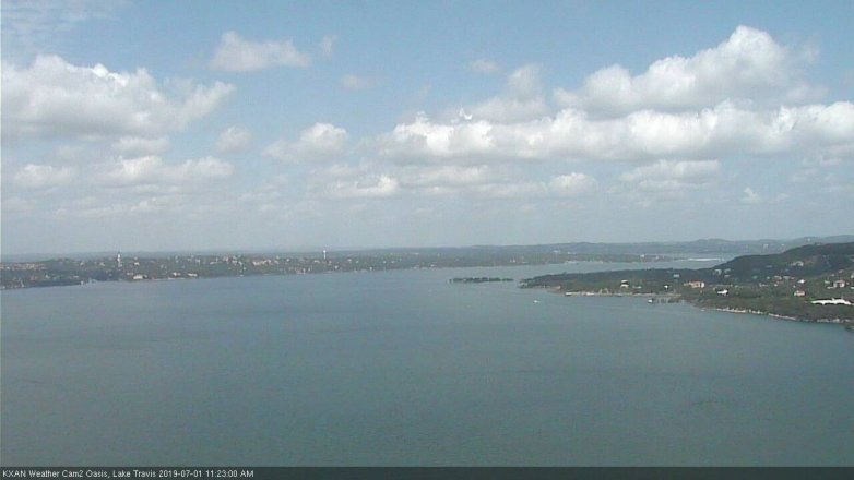 Lake Travis webcam, July 1, 2019 10:25 AM CT
