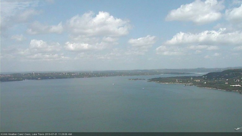 Lake Travis webcam, July 1, 2019 10:30 AM CT