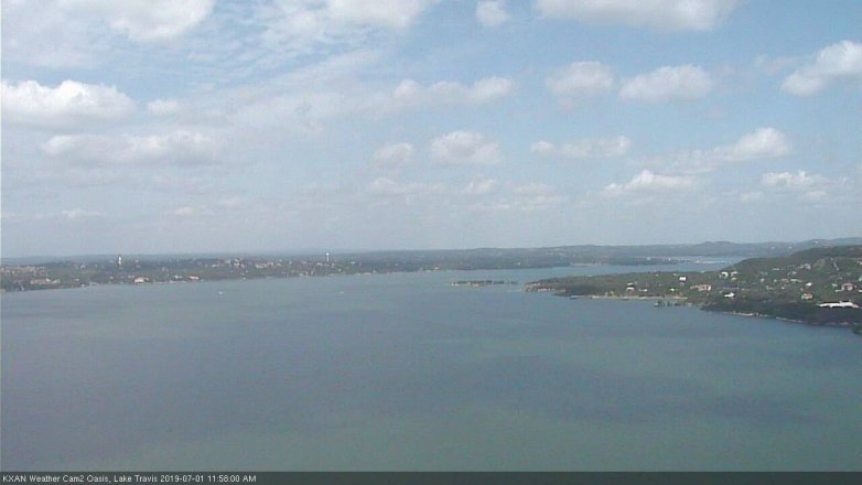 Lake Travis webcam, July 1, 2019 11:00 AM CT