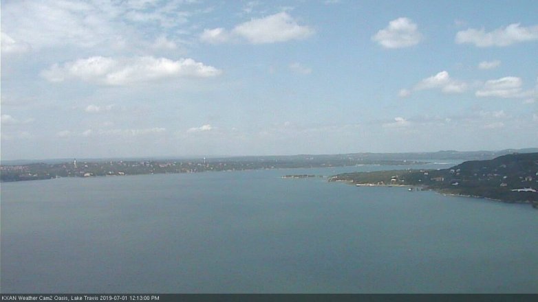 Lake Travis webcam, July 1, 2019 11:15 AM CT