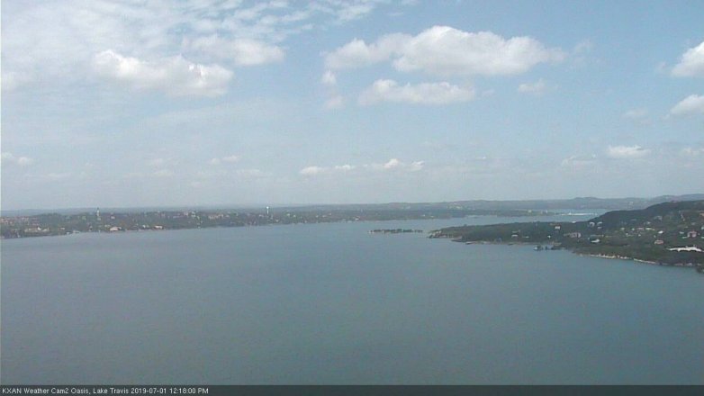 Lake Travis webcam, July 1, 2019 11:20 AM CT