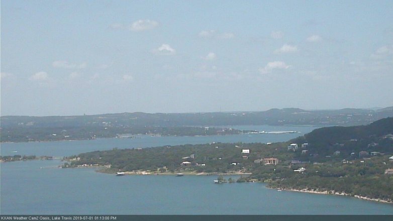 Lake Travis webcam, July 1, 2019 12:15 PM CT