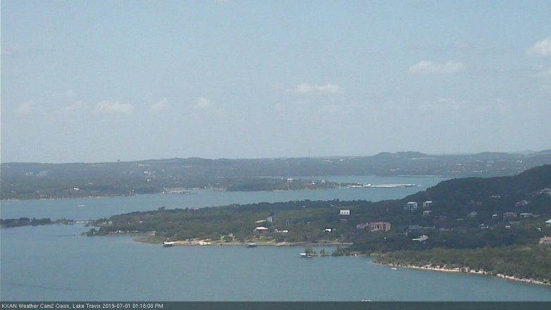 Lake Travis webcam, July 1, 2019 12:20 PM CT