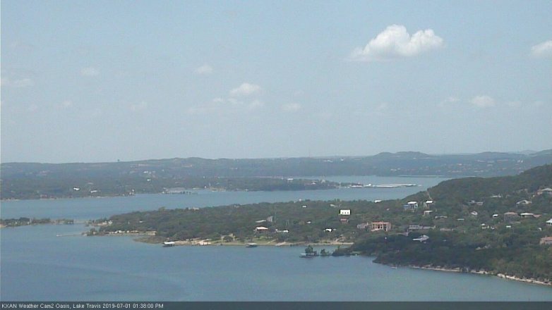 Lake Travis webcam, July 1, 2019 12:40 PM CT