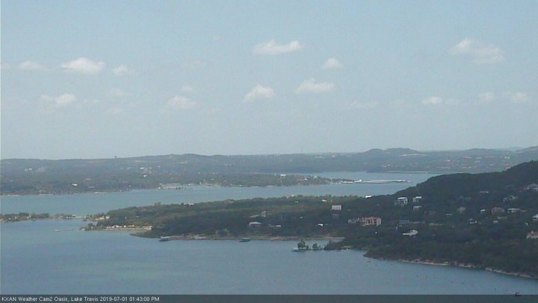 Lake Travis webcam, July 1, 2019 12:45 PM CT