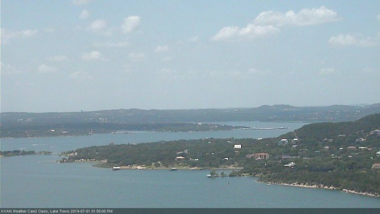Lake Travis webcam, July 1, 2019 1:00 PM CT