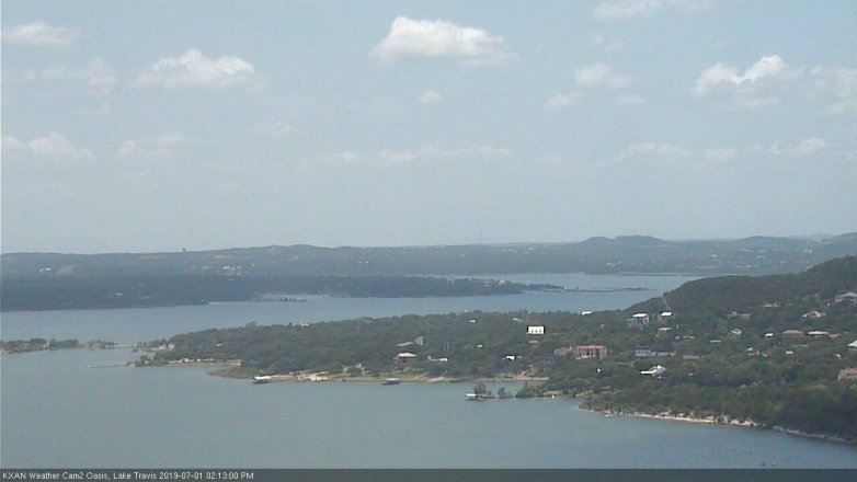 Lake Travis webcam, July 1, 2019 1:15 PM CT