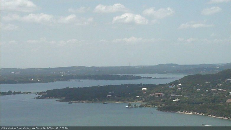 Lake Travis webcam, July 1, 2019 1:20 PM CT