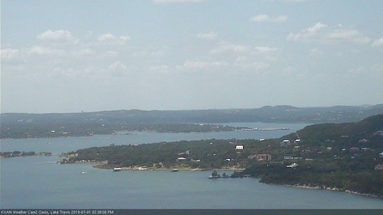 Lake Travis webcam, July 1, 2019 1:40 PM CT