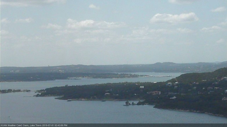 Lake Travis webcam, July 1, 2019 1:45 PM CT