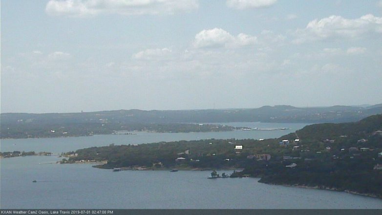 Lake Travis webcam, July 1, 2019 1:50 PM CT