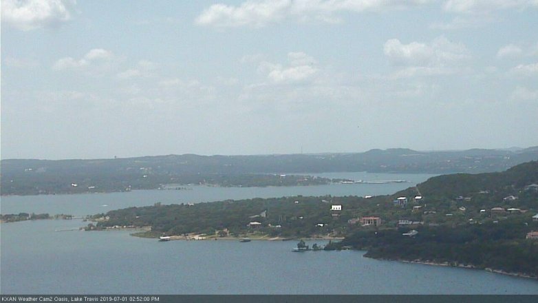 Lake Travis webcam, July 1, 2019 1:55 PM CT