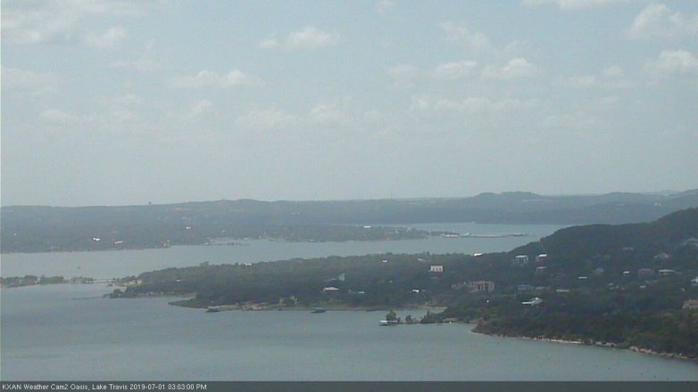 Lake Travis webcam, July 1, 2019 2:05 PM CT
