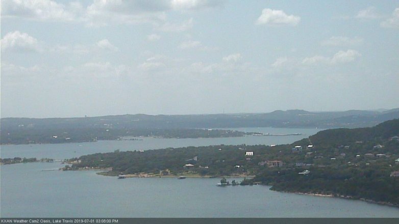 Lake Travis webcam, July 1, 2019 2:10 PM CT