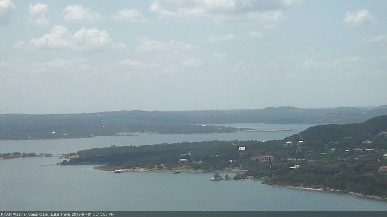 Lake Travis webcam, July 1, 2019 2:15 PM CT