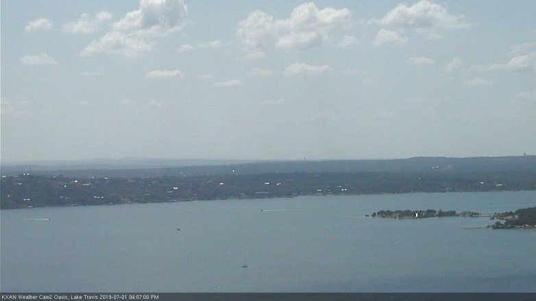 Lake Travis webcam, July 1, 2019 3:10 PM CT