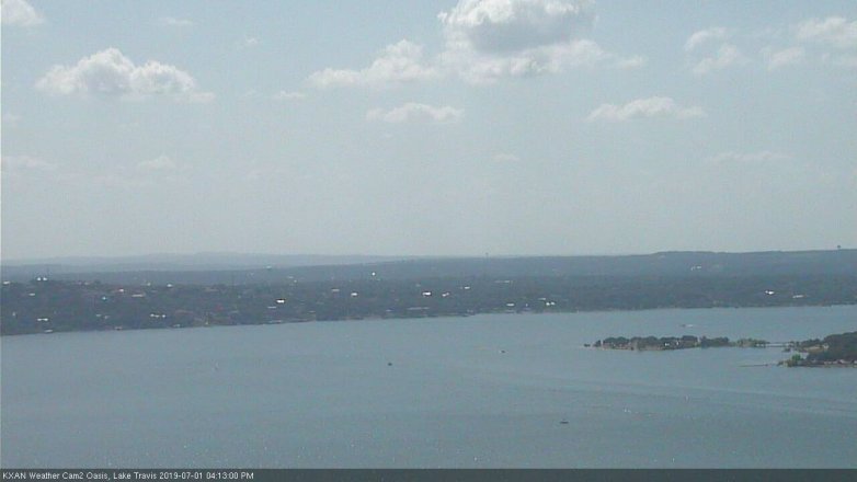 Lake Travis webcam, July 1, 2019 3:15 PM CT