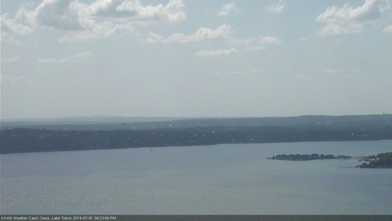 Lake Travis webcam, July 1, 2019 3:25 PM CT