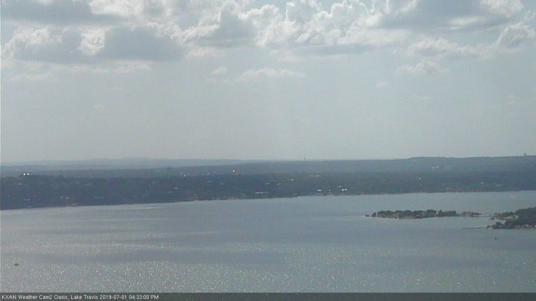 Lake Travis webcam, July 1, 2019 3:35 PM CT
