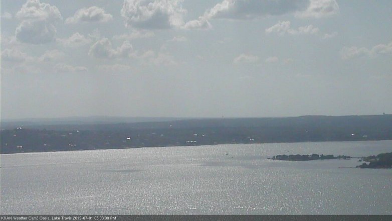Lake Travis webcam, July 1, 2019 4:05 PM CT