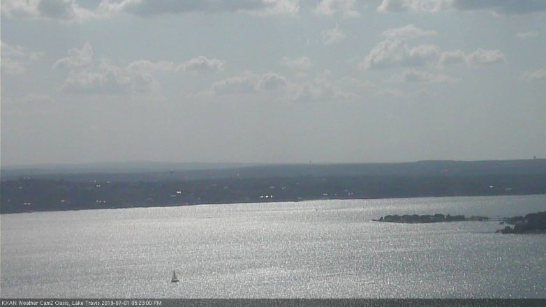 Lake Travis webcam, July 1, 2019 4:25 PM CT