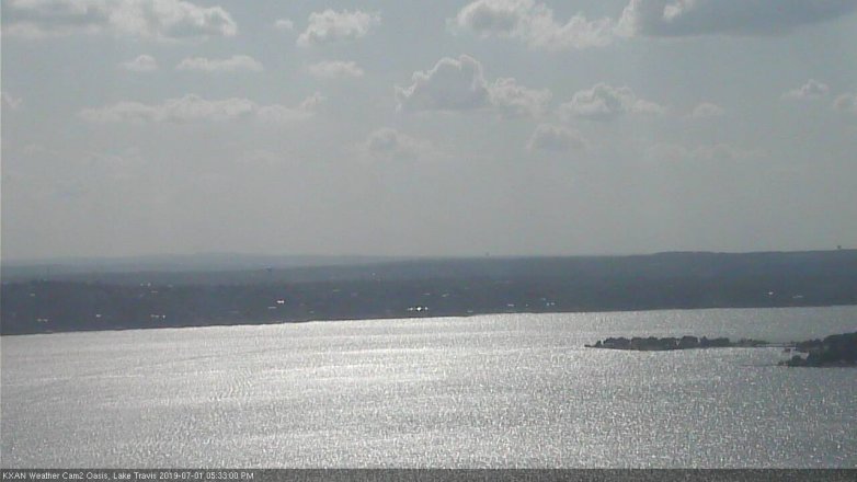 Lake Travis webcam, July 1, 2019 4:35 PM CT