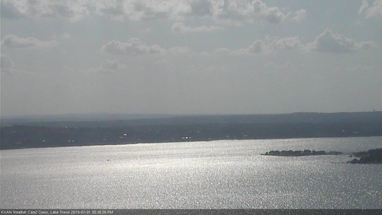 Lake Travis webcam, July 1, 2019 4:40 PM CT