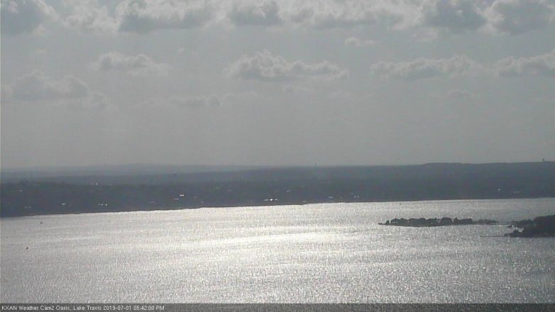 Lake Travis webcam, July 1, 2019 4:45 PM CT