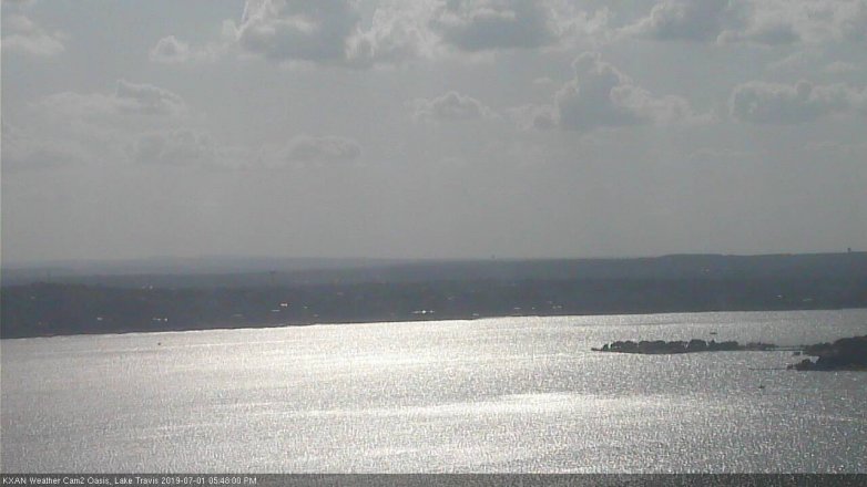 Lake Travis webcam, July 1, 2019 4:50 PM CT