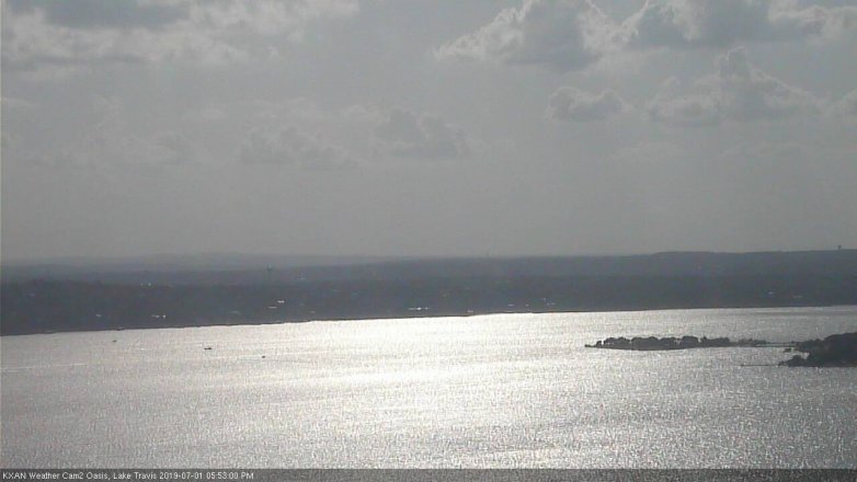 Lake Travis webcam, July 1, 2019 4:55 PM CT