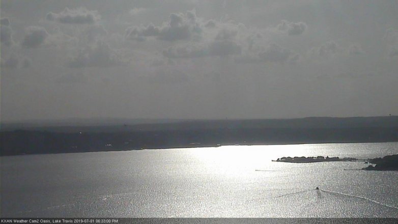 Lake Travis webcam, July 1, 2019 5:35 PM CT