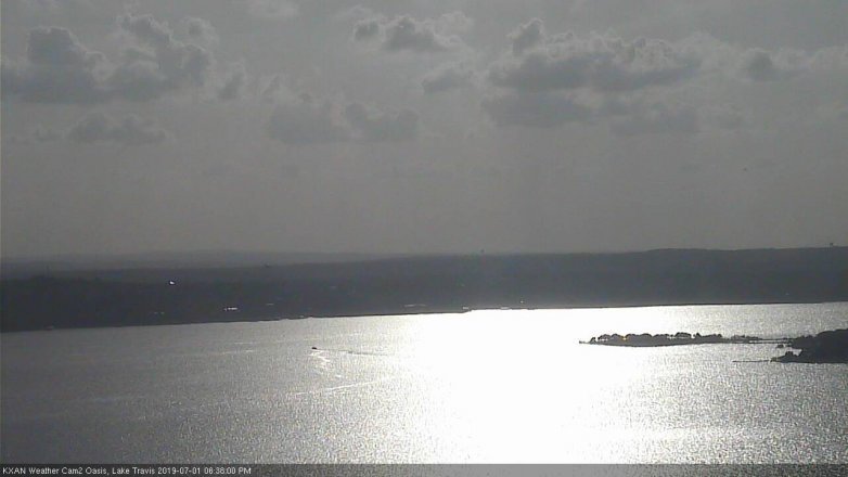 Lake Travis webcam, July 1, 2019 5:40 PM CT