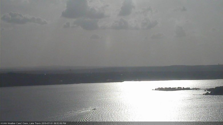 Lake Travis webcam, July 1, 2019 5:55 PM CT