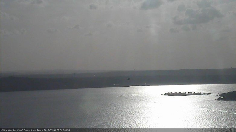 Lake Travis webcam, July 1, 2019 6:05 PM CT