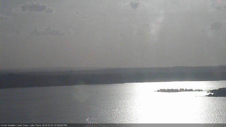 Lake Travis webcam, July 1, 2019 6:10 PM CT