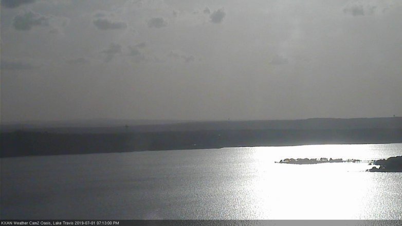 Lake Travis webcam, July 1, 2019 6:15 PM CT