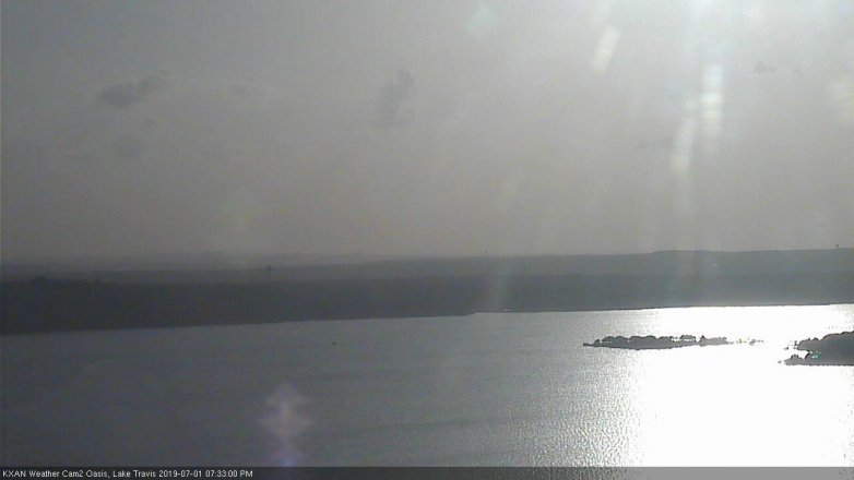 Lake Travis webcam, July 1, 2019 6:35 PM CT