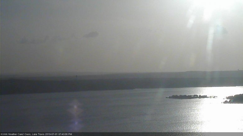 Lake Travis webcam, July 1, 2019 6:45 PM CT