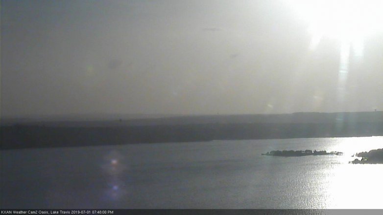 Lake Travis webcam, July 1, 2019 6:50 PM CT
